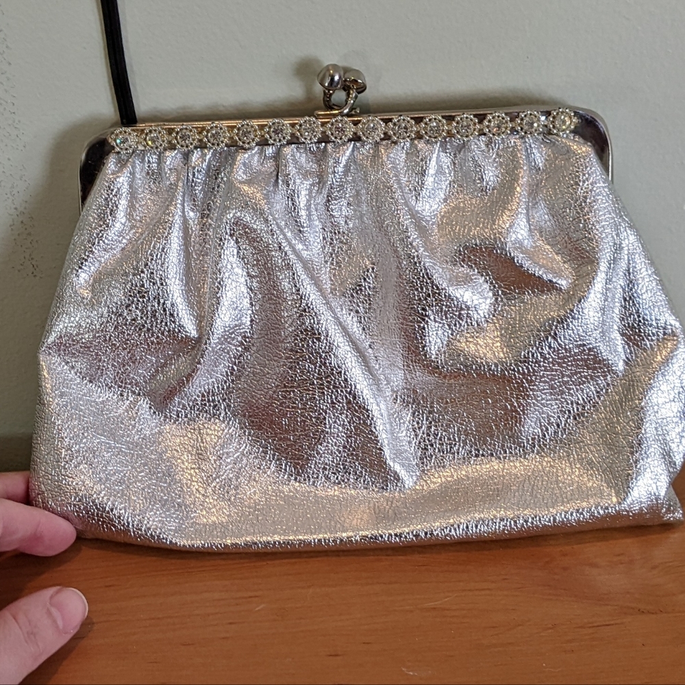 Vintage Silver Clasp Clutch